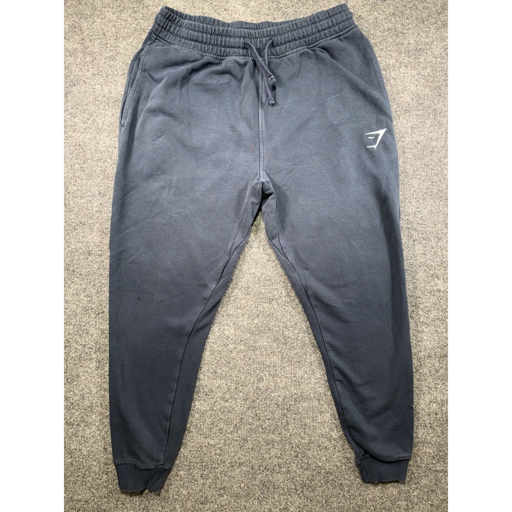 Gymshark Crest Joggers Men's Medium Blue Tapered Gym Weightlifting Training